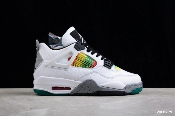 Cheap EP AQ9129-100 Jordan Green Rasta 4 Lucid AQ9129-100 Retro 0404